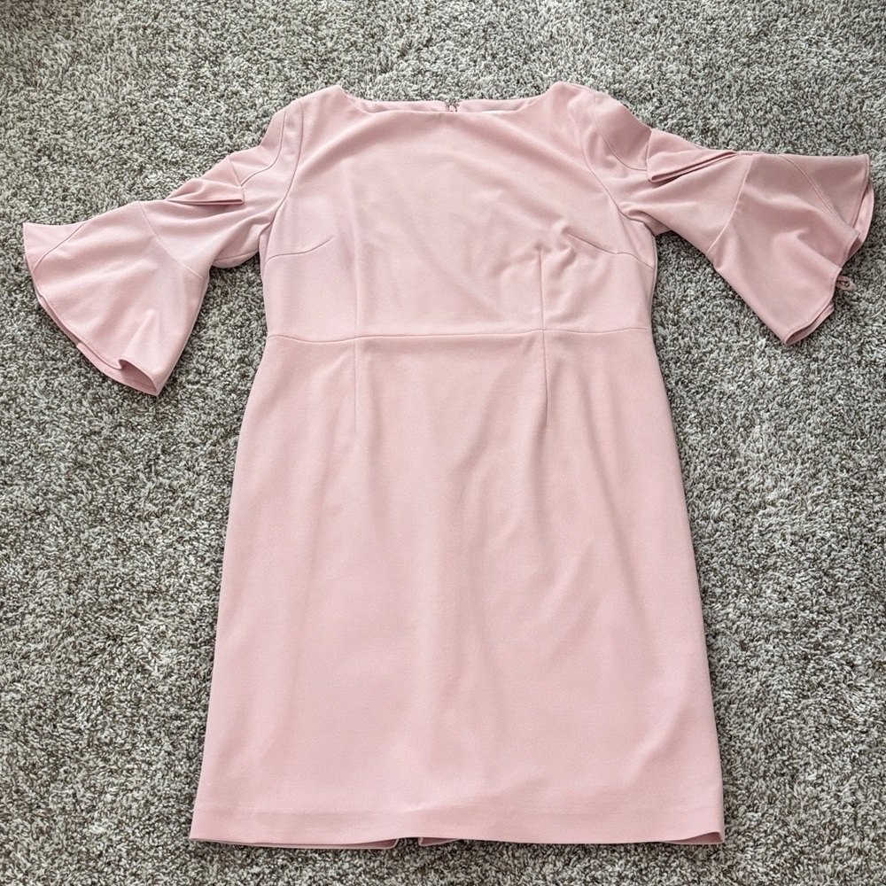 Preston & York Blush Pink Bell-Sleeve Midi Dress